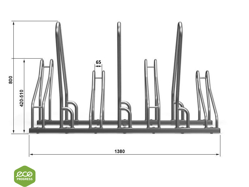 Stojan modulový typ 10 pre 04 bicykle