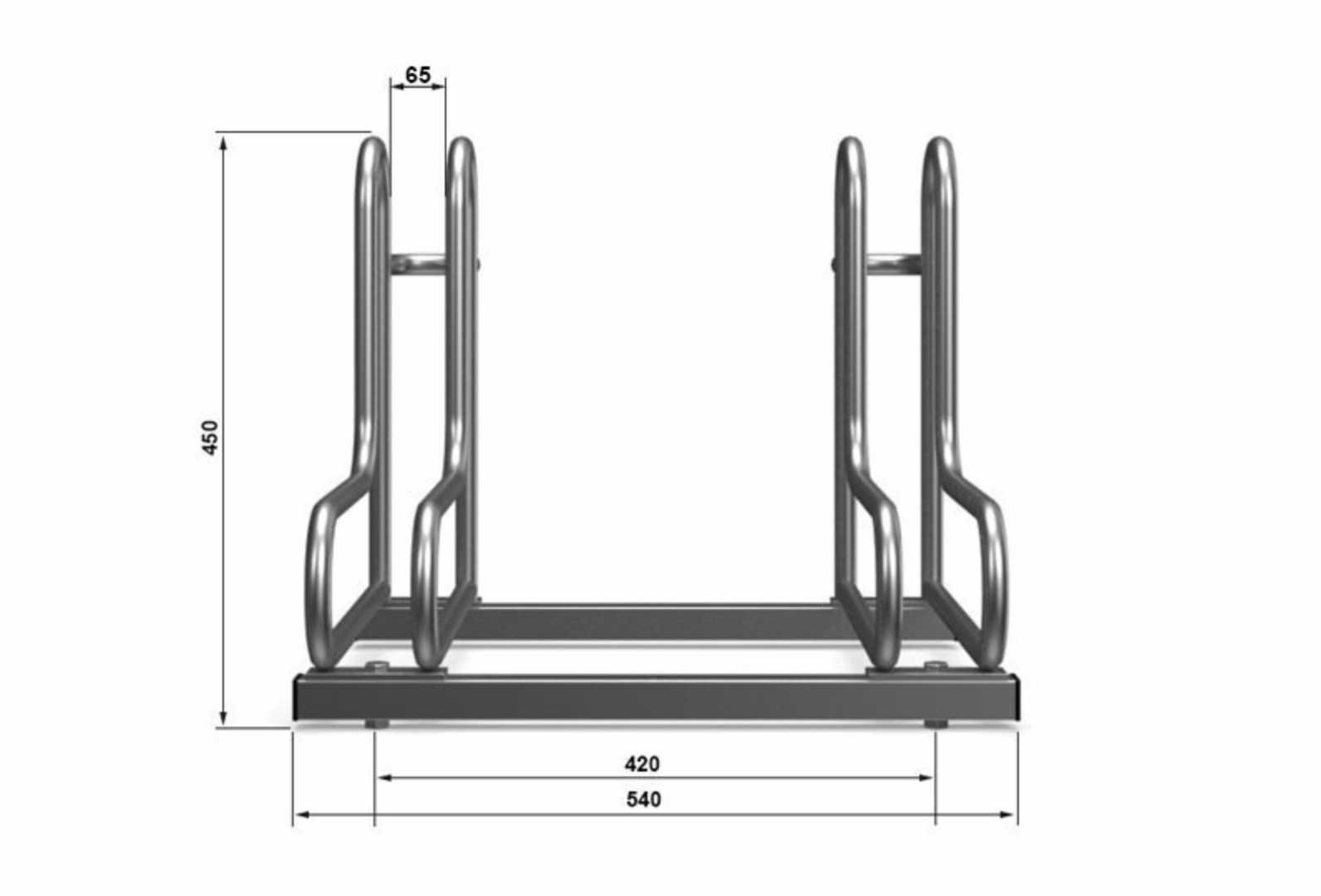 Stojan modulový typ 01 pre 02 bicykle