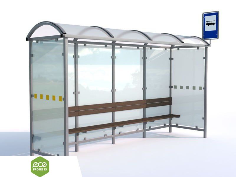 Prístrešok pre autobusové zastávky typ 06 – 525 cm