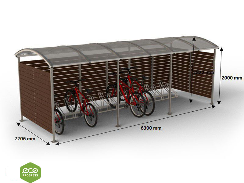 Prístrešok typ 11 pre 15 bicyklov