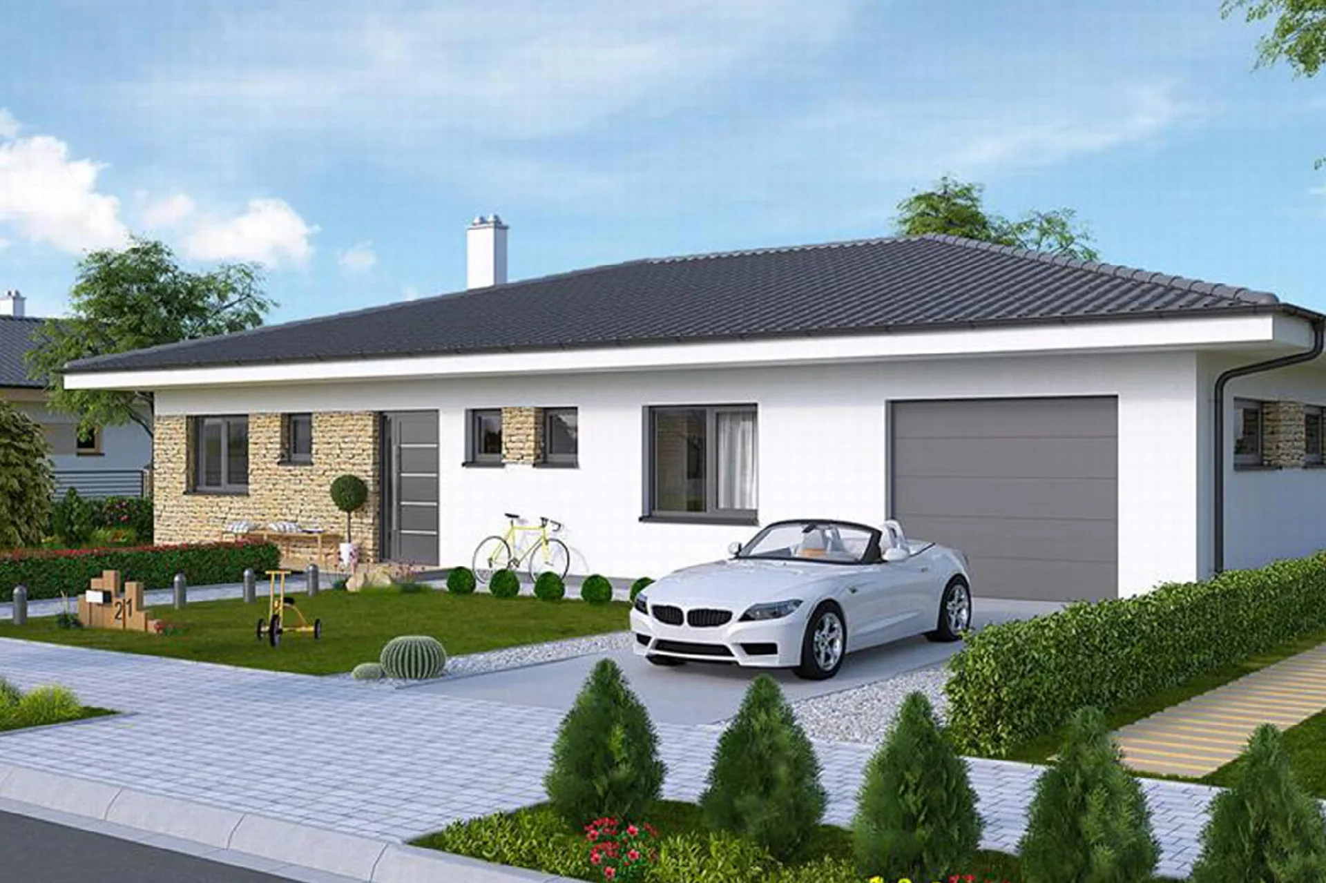 Bungalov 120 m² – vizualizácia