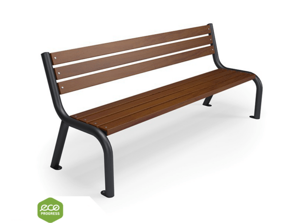Bench with backrest type 6