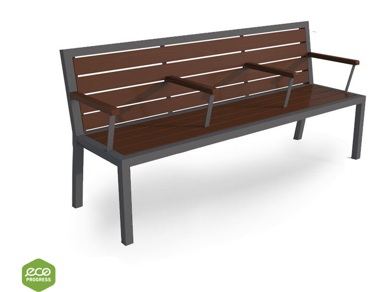 Bench with backrest type 31