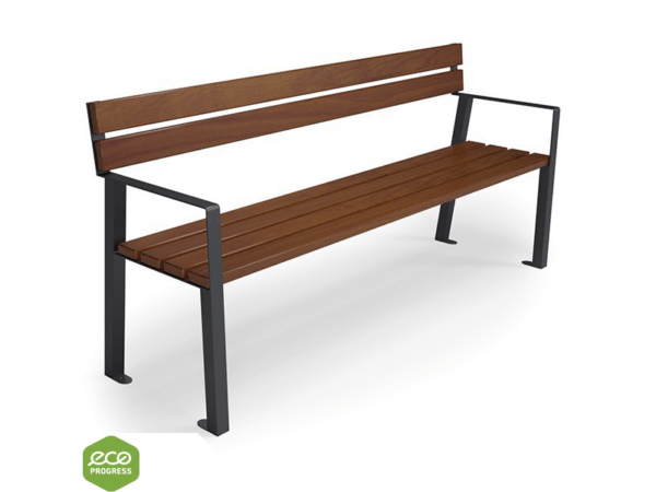 Bench with backrest type 25