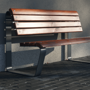 Bench with backrest type 10